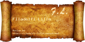 Filadelfi Lilla névjegykártya